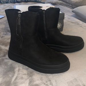 J Slides | Black Suede Luxe Boots